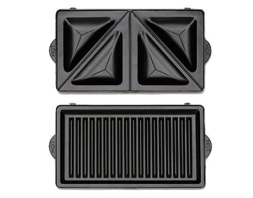 KENWOOD 2-in-1 Sandwich Maker & Grill with 2 Sets of Non Stick Multifunctional Plates for Grilling and Toasted Sandwiches SMP02.000WH White