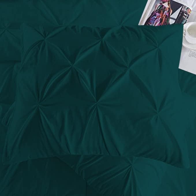 Premium Quality - King/California King Size (94" x 104") Inches, 3Pcs Pinch Pleated Comforter Set, 400GSM 100% Egyptian Cotton 800 Thread Count - Chocolate Solid