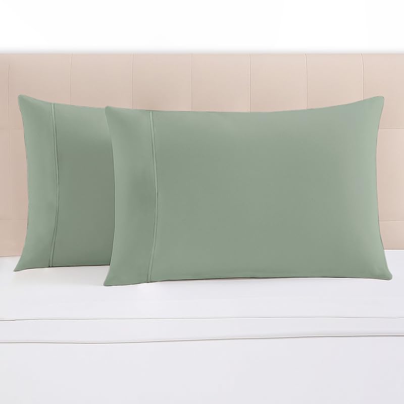 Pizuna 100% Luxury Cotton King Size Pillow Case Dark Blue, 1000 Thread Count 100% Long Staple Cotton Sateen Pillowcase, Pillow Covers with Stylish 4" Hem (Combed Cotton King Pillowcase Set of 2)
