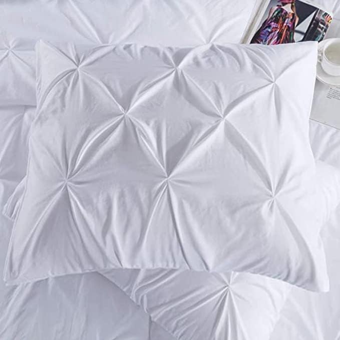 Premium Quality - King/California King Size (94" x 104") Inches, 3Pcs Pinch Pleated Comforter Set, 400GSM 100% Egyptian Cotton 800 Thread Count - Chocolate Solid