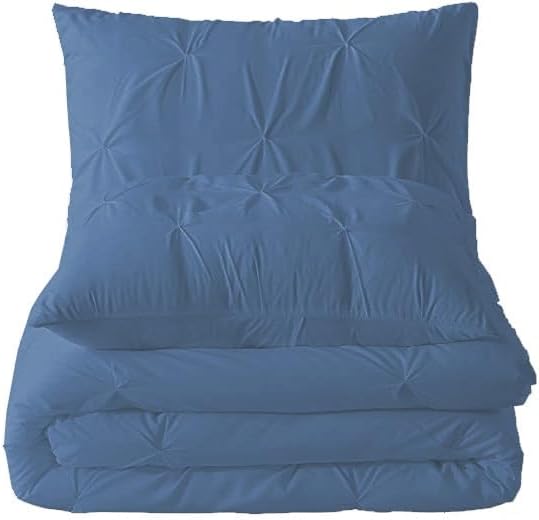 Premium Quality - King/California King Size (94" x 104") Inches, 3Pcs Pinch Pleated Comforter Set, 400GSM 100% Egyptian Cotton 800 Thread Count - Chocolate Solid