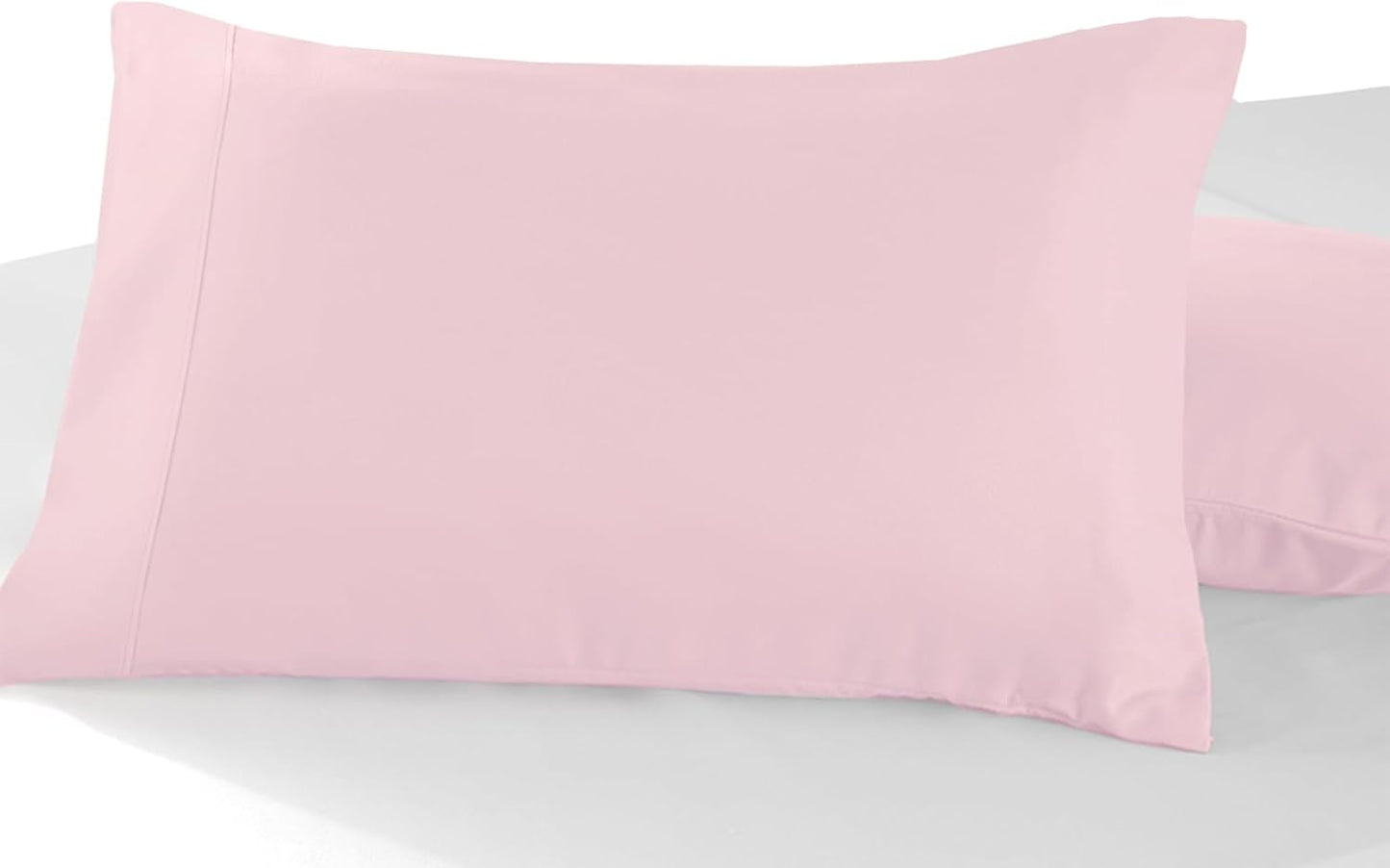 Pizuna Soft 100% Long Staple Cotton Breathable Cool Satin King Pillowcase Set of 2, Ivory, 18" x 18"