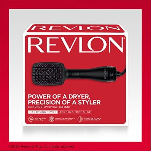 Revlon One-Step Hair Dryer and Styler | Detangle, Dry, and Smooth Hair, (Black)