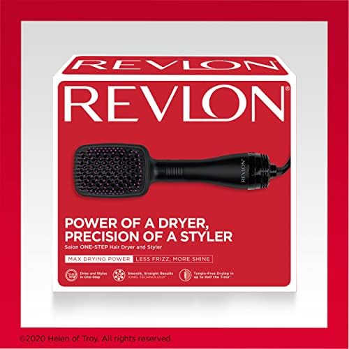 Revlon One-Step Hair Dryer and Styler | Detangle, Dry, and Smooth Hair, (Black)