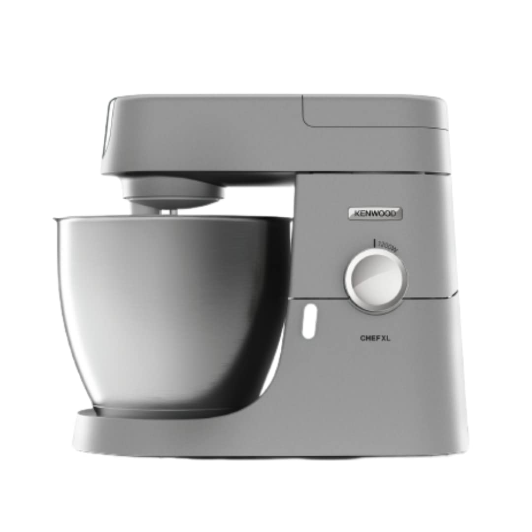 KENWOOD Stand Mixer Kitchen Machine Metal Body CHEF XL 1200W with 6.7L Stainless Steel Bowl, K-Beater, Whisk, Dough Hook, Blender KVL4110S Silver