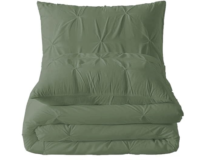 Premium Quality - King/California King Size (94" x 104") Inches, 3Pcs Pinch Pleated Comforter Set, 400GSM 100% Egyptian Cotton 800 Thread Count - Chocolate Solid