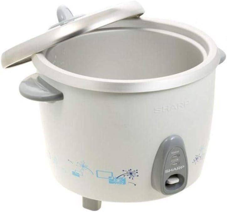 Sharp 700W 1.8L(10 Cups) 2-in-1 Non-Stick Rice Cooker & Food Steamer with Keep Warm Function, White - KS-H188G-W3