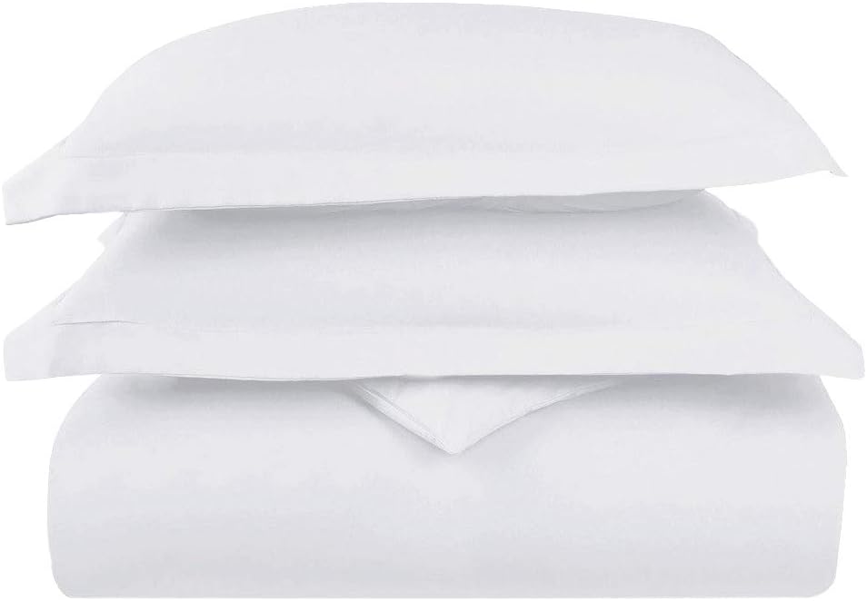 Pizuna Pure 100% Cotton King Duvet Cover Set, 1000 Thread Count Long Staple Cotton Thick Sateen Weave with Button Closure (Combed Baby Blue Cotton Duvet Cover King)