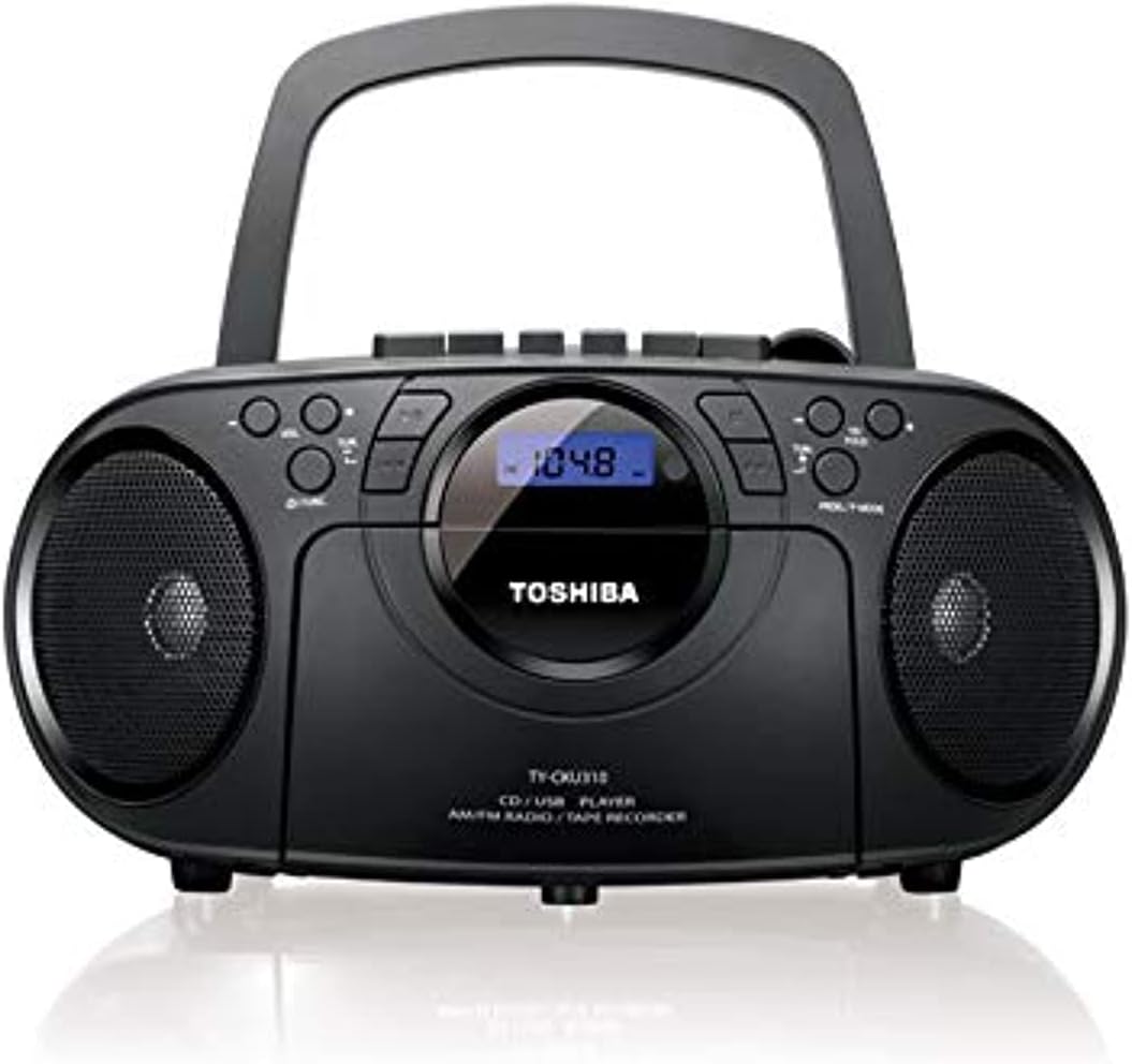 Toshiba 2724468509636 Ty-Cku310 Portable Cd Usb Radio Cassette Recorder, Black