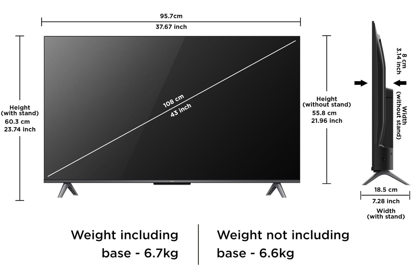 TCL 164 cm (65 inches) 4K Ultra HD Smart QLED Google TV 65C645 (Black)