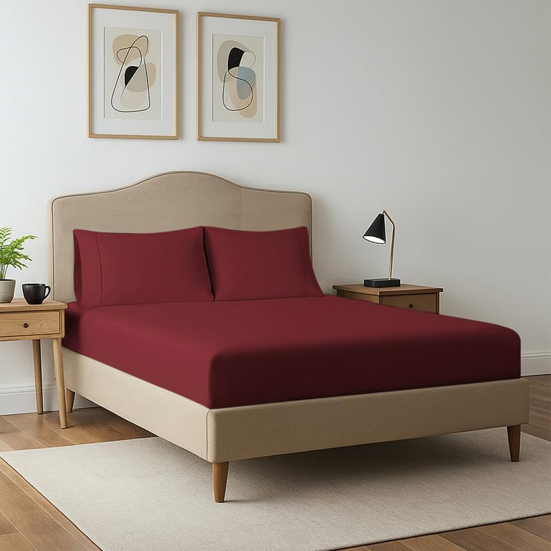 Pizuna Pure 100% Cotton Twin Fitted Sheet Silver, Luxurious 400 Thread Count Long Staple Cotton Sateen 15" Deep Pocket Twin Sheets (Combed Cotton Fitted Sheet)