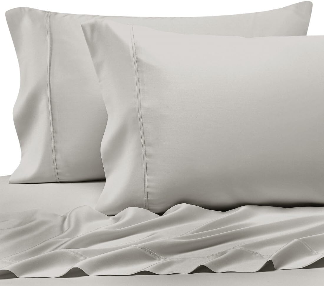 Pizuna Pure 100% Cotton Pillow Cases Queen Size Set of 2 Rio Red, Luxurious 400 Thread Count Long Staple Cotton Sateen with Envelope Closure (Combed Rio Red Cotton Pillow Cases Queen)