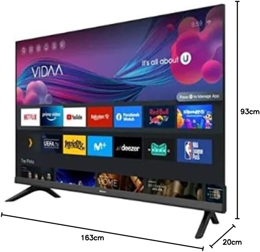 Hisense 50 Inch TV 4K UHD Smart TV, With Dolby Vision HDR, DTS Virtual X, YouTube, Netflix, Freeview Play & Alexa Built-in, Bluetooth & WiFi Black Model 50A61GTUK - 1 Year Full Warranty.