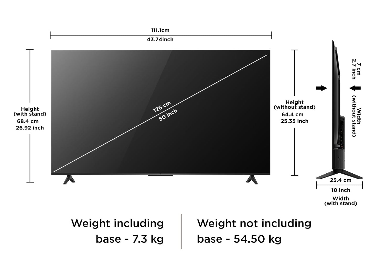 TCL 164 cm (65 inches) Bezel-Less Series 4K Ultra HD Smart LED Google TV 65P635 (Black)