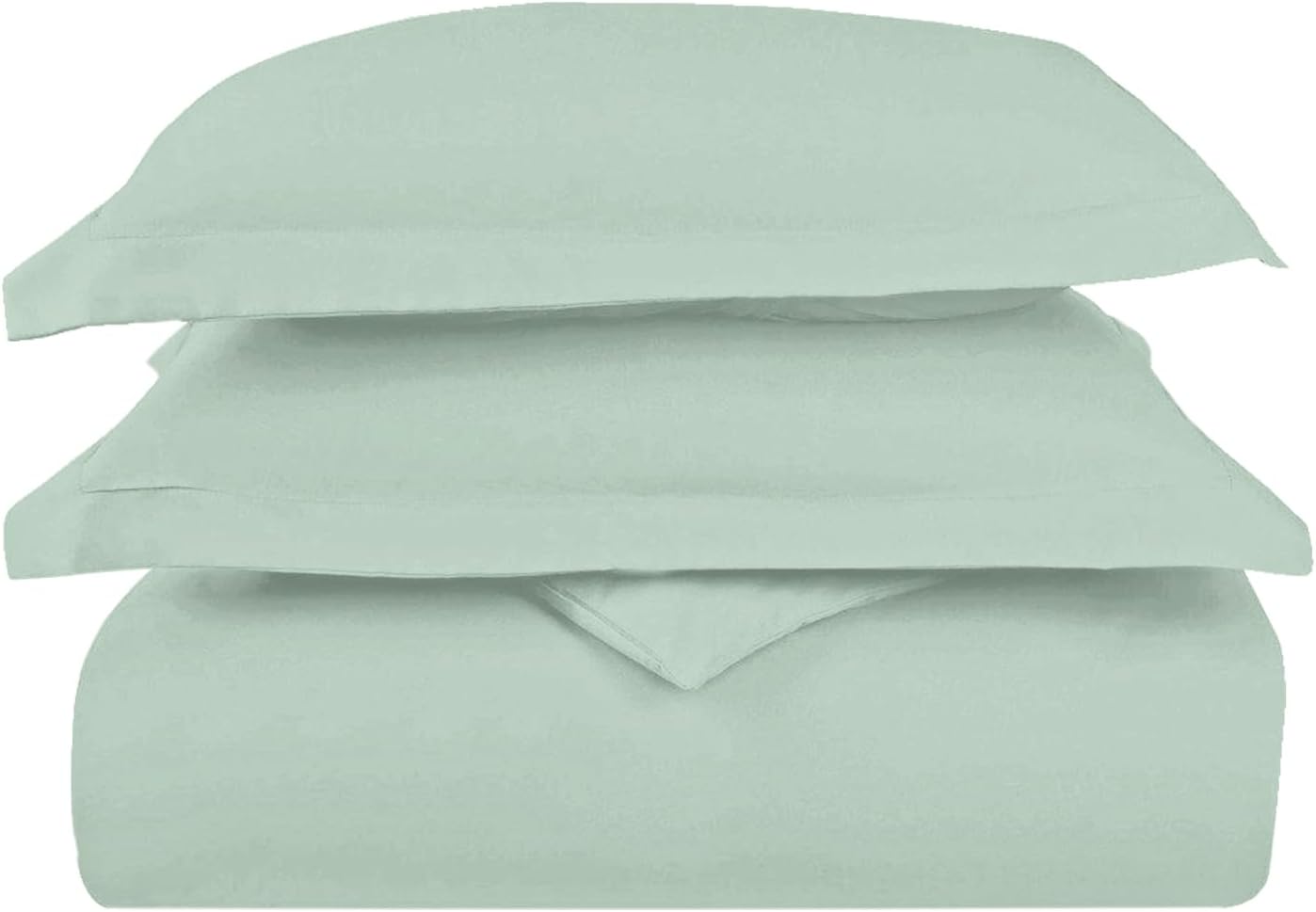 Pizuna Pure 100% Cotton King Duvet Cover Set, 1000 Thread Count Long Staple Cotton Thick Sateen Weave with Button Closure (Combed Baby Blue Cotton Duvet Cover King)