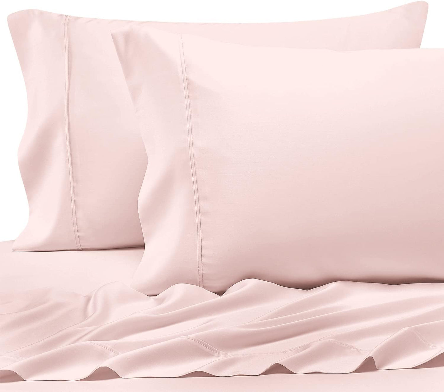 Pizuna Pure 100% Cotton Pillow Cases Queen Size Set of 2 Rio Red, Luxurious 400 Thread Count Long Staple Cotton Sateen with Envelope Closure (Combed Rio Red Cotton Pillow Cases Queen)