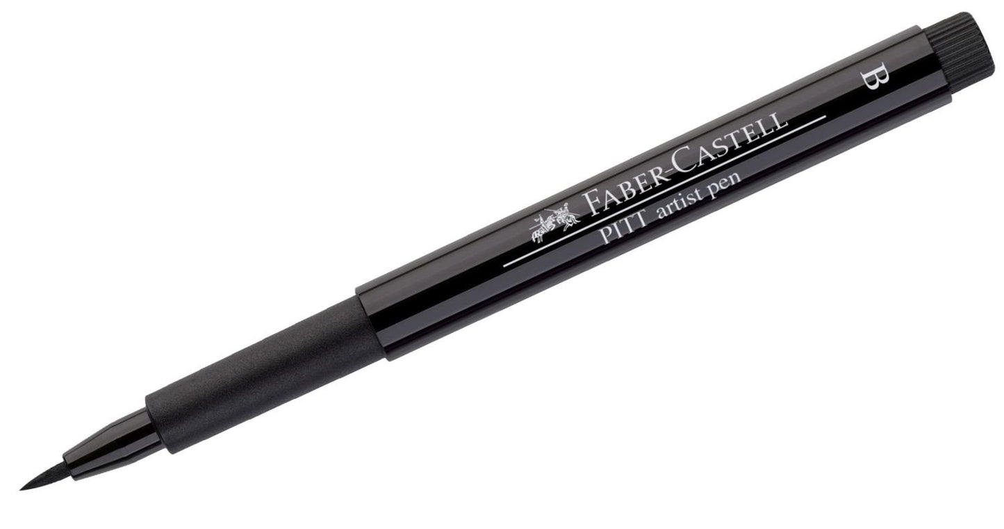 Faber-Castell Art & Graphic Pitt Artist Pen Brush India Ink Pen, Black, Single Pitt Pen, For Art, Craft, Drawing, Sketching, Home, School, University, Colouring