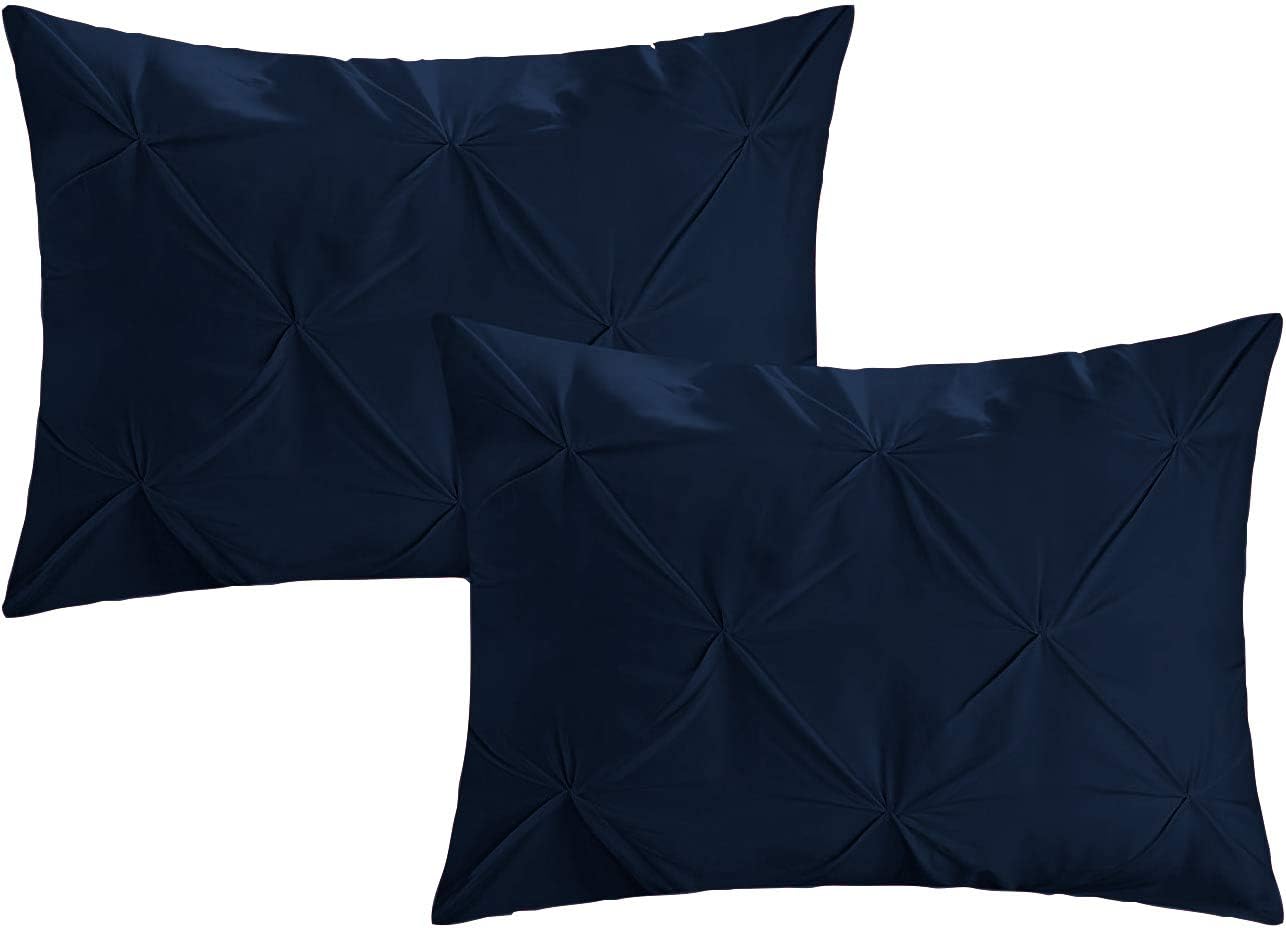 Premium Quality - King/California King Size (94" x 104") Inches, 3Pcs Pinch Pleated Comforter Set, 400GSM 100% Egyptian Cotton 800 Thread Count - Chocolate Solid