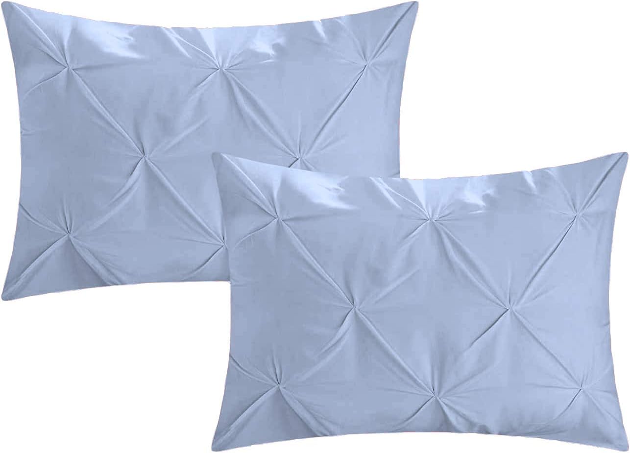 Premium Quality - King/California King Size (94" x 104") Inches, 3Pcs Pinch Pleated Comforter Set, 400GSM 100% Egyptian Cotton 800 Thread Count - Chocolate Solid