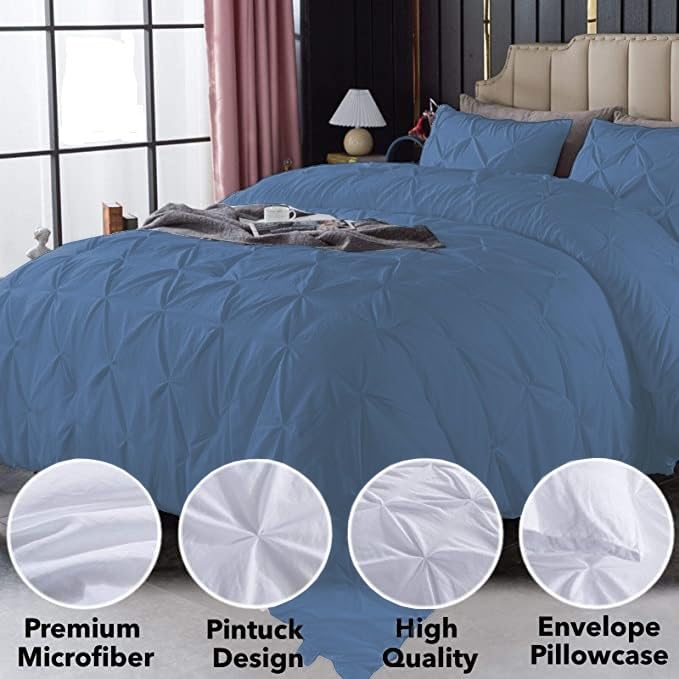 Premium Quality - King/California King Size (94" x 104") Inches, 3Pcs Pinch Pleated Comforter Set, 400GSM 100% Egyptian Cotton 800 Thread Count - Chocolate Solid