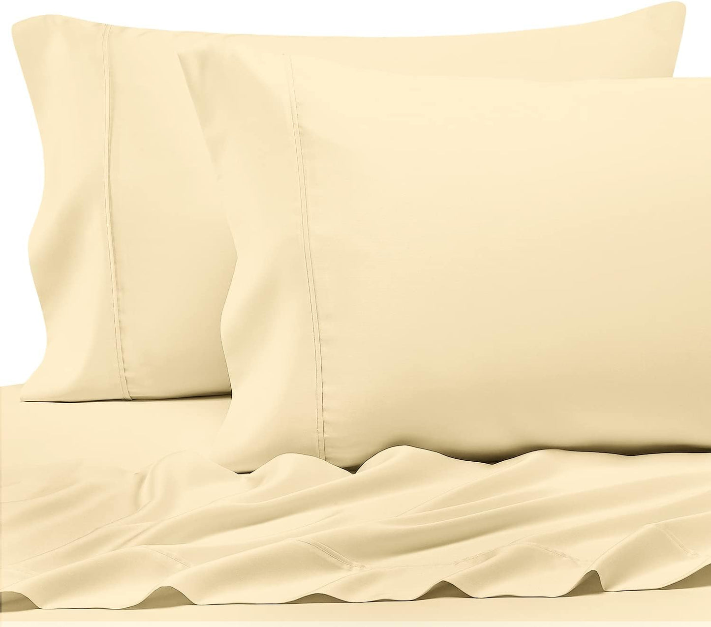 Pizuna Pure 100% Cotton Pillow Cases Queen Size Set of 2 Rio Red, Luxurious 400 Thread Count Long Staple Cotton Sateen with Envelope Closure (Combed Rio Red Cotton Pillow Cases Queen)