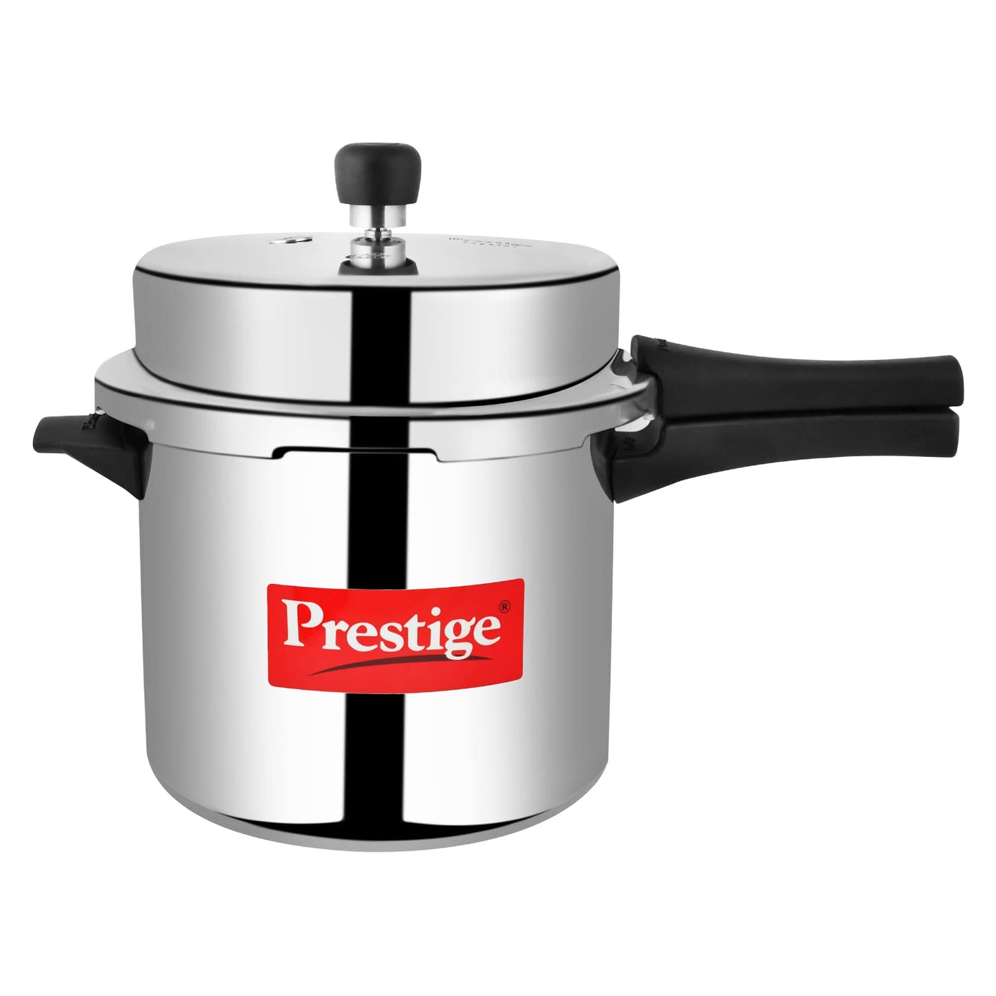 Prestige Popular Pressure Cooker | Aluminium Cooker with Lid 5 Ltr| Silver