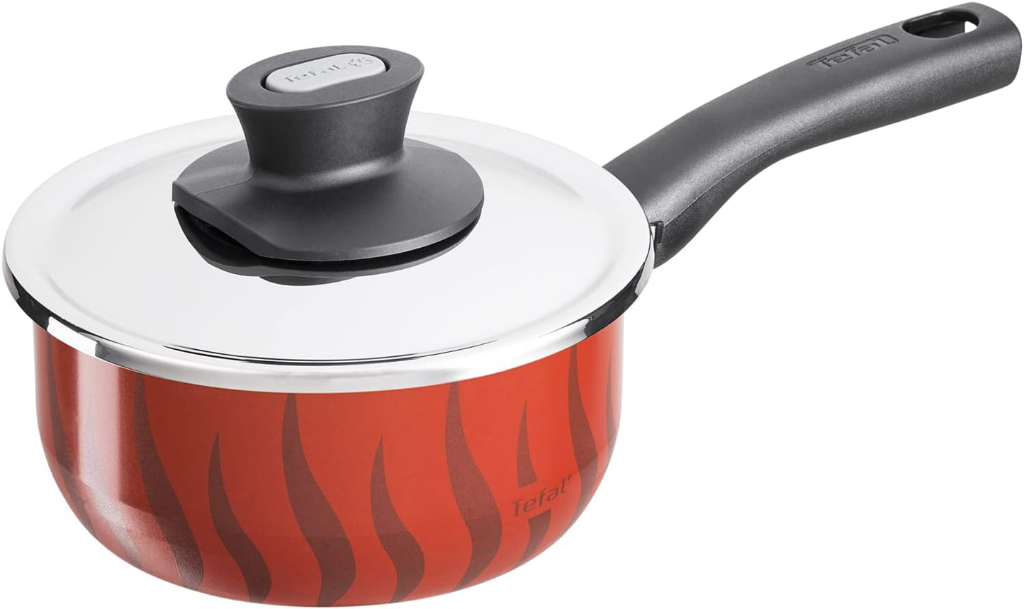 Tefal G6 Tempo Flame 32 Cm Non Stick Frypan With Thermo Spot, Red, Aluminium, C3040883