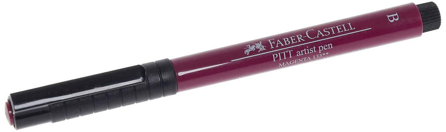 Faber-Castell Art & Graphic Pitt Artist Pen Brush India Ink Pen, Black, Single Pitt Pen, For Art, Craft, Drawing, Sketching, Home, School, University, Colouring