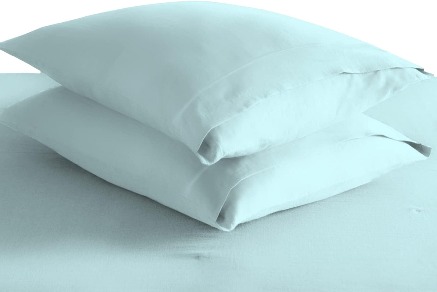 Pizuna Pure 100% Cotton Pillow Cases Queen Size Set of 2 Rio Red, Luxurious 400 Thread Count Long Staple Cotton Sateen with Envelope Closure (Combed Rio Red Cotton Pillow Cases Queen)
