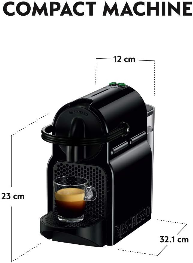 Nespresso Inissia Coffee Machine, Black, D40-ME-BK-NE – UAE Version