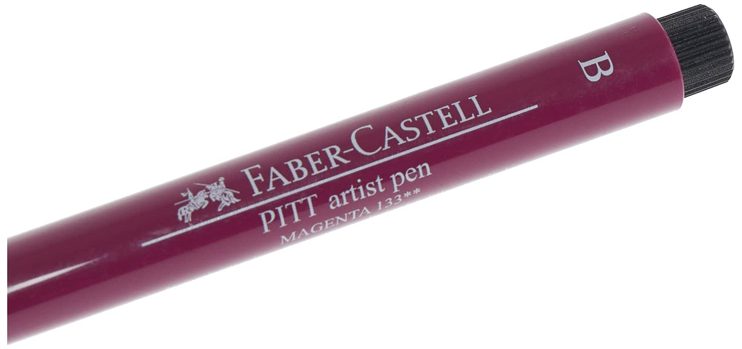 Faber-Castell Art & Graphic Pitt Artist Pen Brush India Ink Pen, Black, Single Pitt Pen, For Art, Craft, Drawing, Sketching, Home, School, University, Colouring