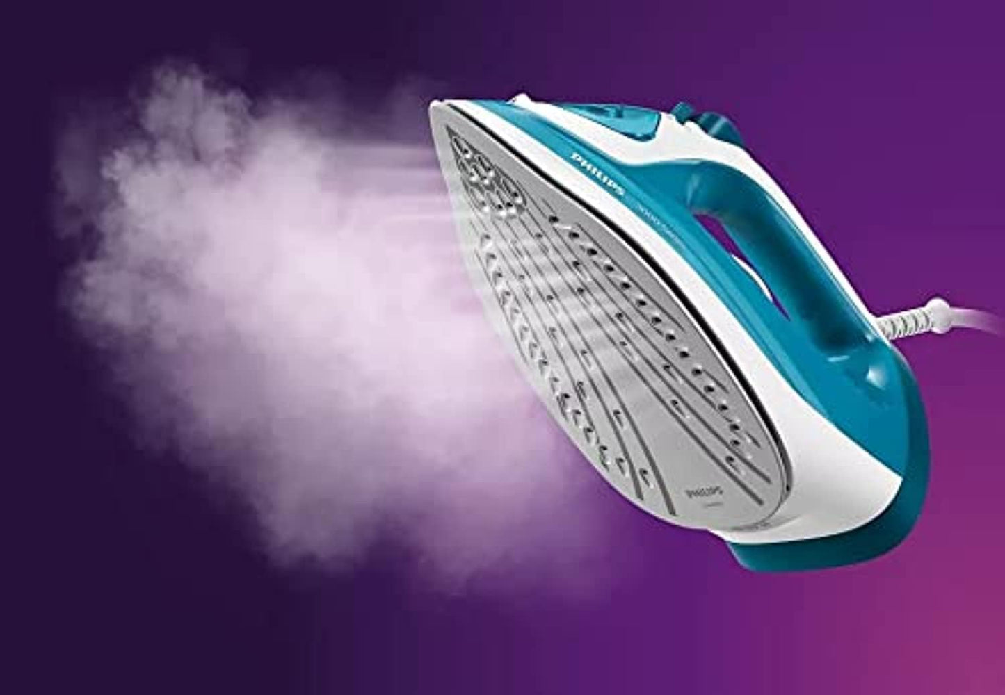 PHILIPS 3000 Series Steam iron DST3011/26, 2100W,140 g steam boost, 30g/min continuous steam, Blue, UAE Version