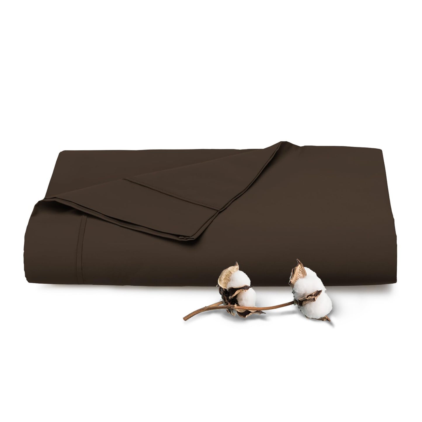 Pizuna Pure 100% Cotton Flat Sheets Only Full Apricot Orange (1 PC), Luxurious 400 Thread Count Long Staple Cotton Sateen with 4" Hem (Combed Full Flat Sheet Only Cotton)