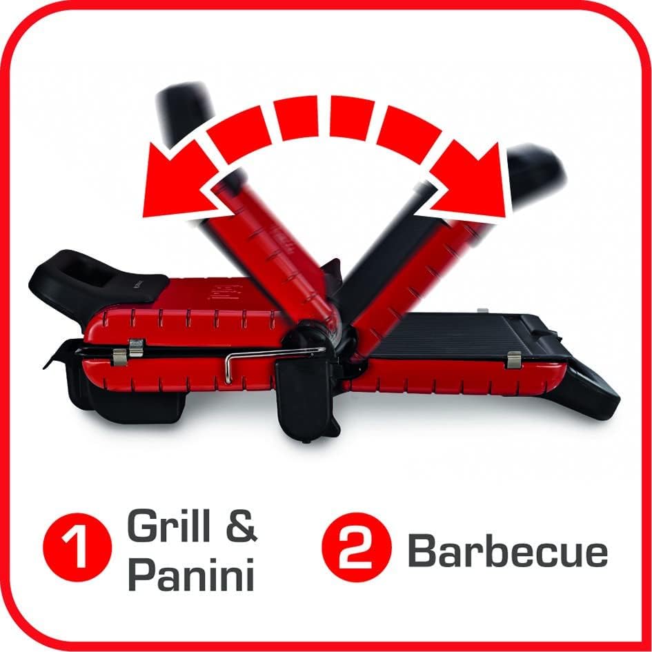 TEFAL Grill | Ultra compact Barbecue / BBQ Grill / Sandwich Maker | 1700 watts | Silver | 2 Years Warranty | GC302B28
