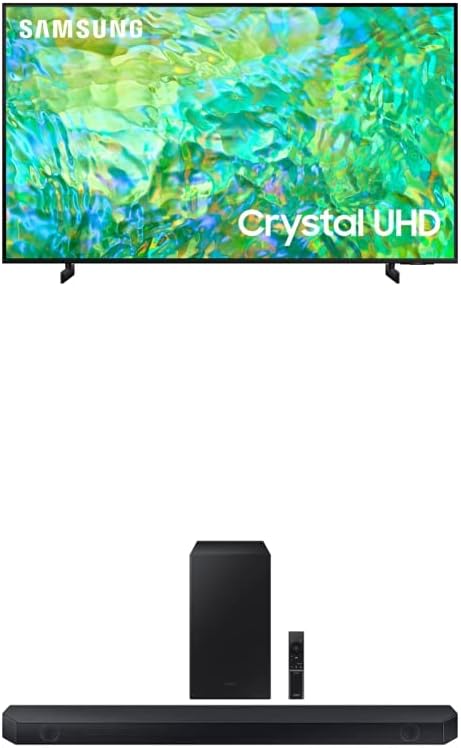 SAMSUNG Serie Crystal UHD de 65 pulgadas 4K CU8000 PurColor, seguimiento de objetos Sound Lite, Q-Symphony, Motion Xcelerator, Ultra delgado, control remoto solar, Smart TV con Alexa incorporado