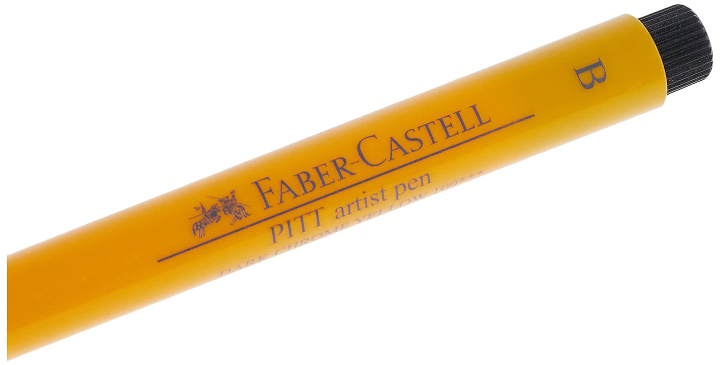 Faber-Castell Art & Graphic Pitt Artist Pen Brush India Ink Pen, Black, Single Pitt Pen, For Art, Craft, Drawing, Sketching, Home, School, University, Colouring