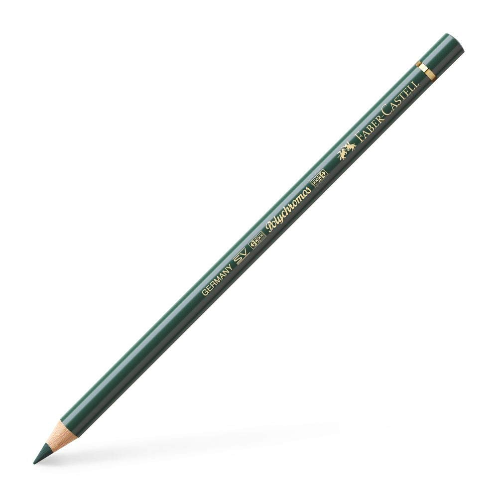 Faber-Castell Art & Graphic Polychromos Colour Pencil, (199), Black, for Art, Craft, Drawing, Sketching, Home, School, University, Colouring
