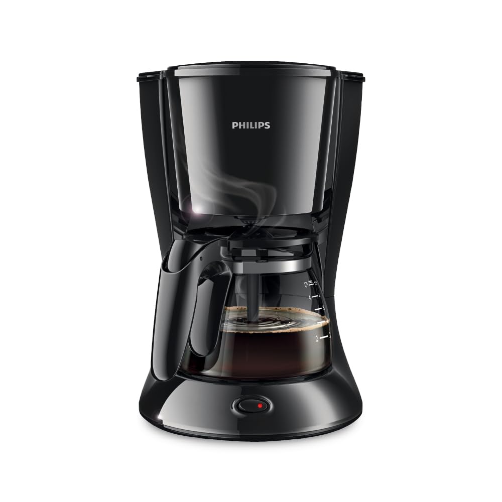PHILIPS Drip Coffee Maker HD7432/20, 0.6 L, Ideal for 2-7 cups, Black, Medium
