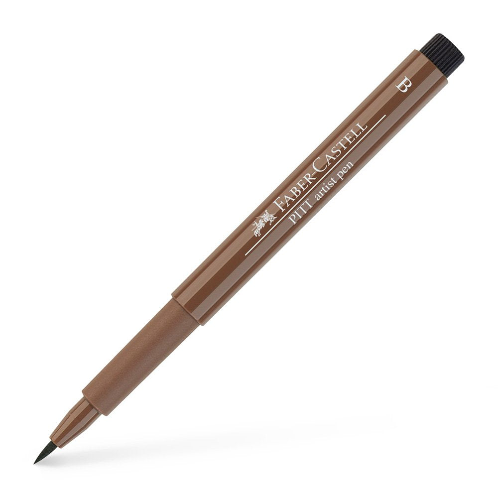 Faber-Castell Art & Graphic Pitt Artist Pen Brush India Ink Pen, Black, Single Pitt Pen, For Art, Craft, Drawing, Sketching, Home, School, University, Colouring