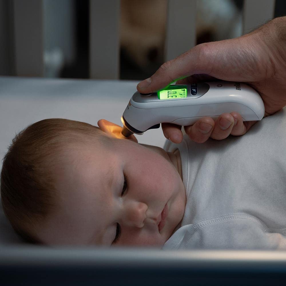 Braun IRT 6525 Healthcare ThermoScan 7 Ear thermometer with Age Precision (accurate, convenient, temperature screening, fever, fast, easy to use) and Night Mode