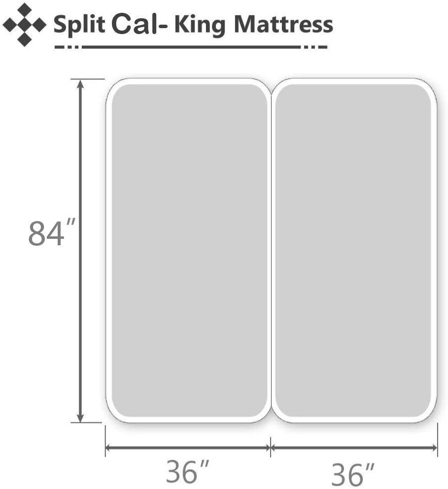 Split California King Sheet Set for Adjustable Beds - White Solid, 800 Thread Count 100% Egyptian Cotton, Sateen Weave Comfortable - 5 Piece Set, 21" Deep Pocket with All Around Elastic