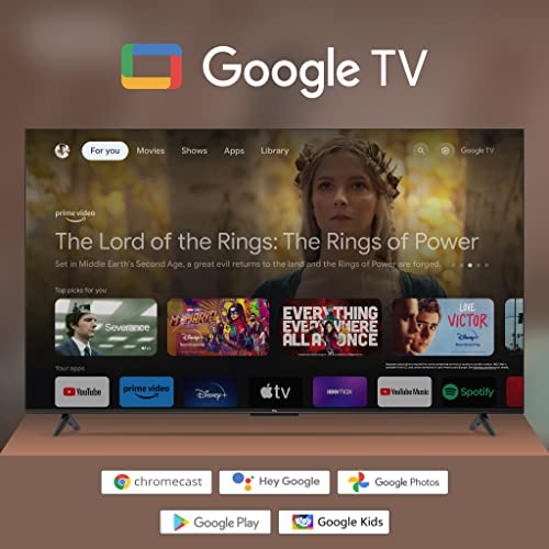 TCL 164 cm (65 inches) Bezel-Less Series 4K Ultra HD Smart LED Google TV 65P635 (Black)