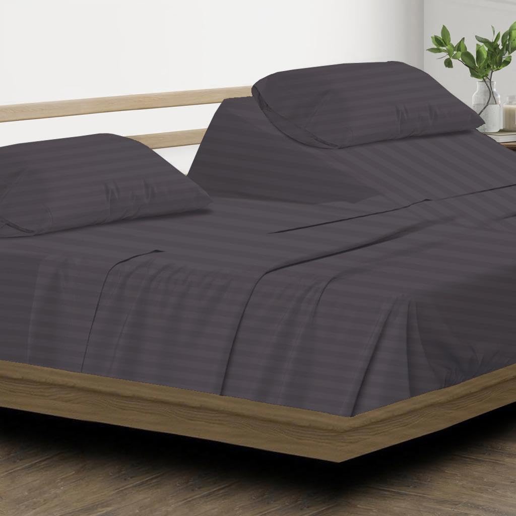 Split Head California King Sheets Sets for Adjustable Beds - 100% Egyptian Cotton 800TC Split Head Flex Top 18" Deep Pocket - 34" Top Split Cal-King, White Solid