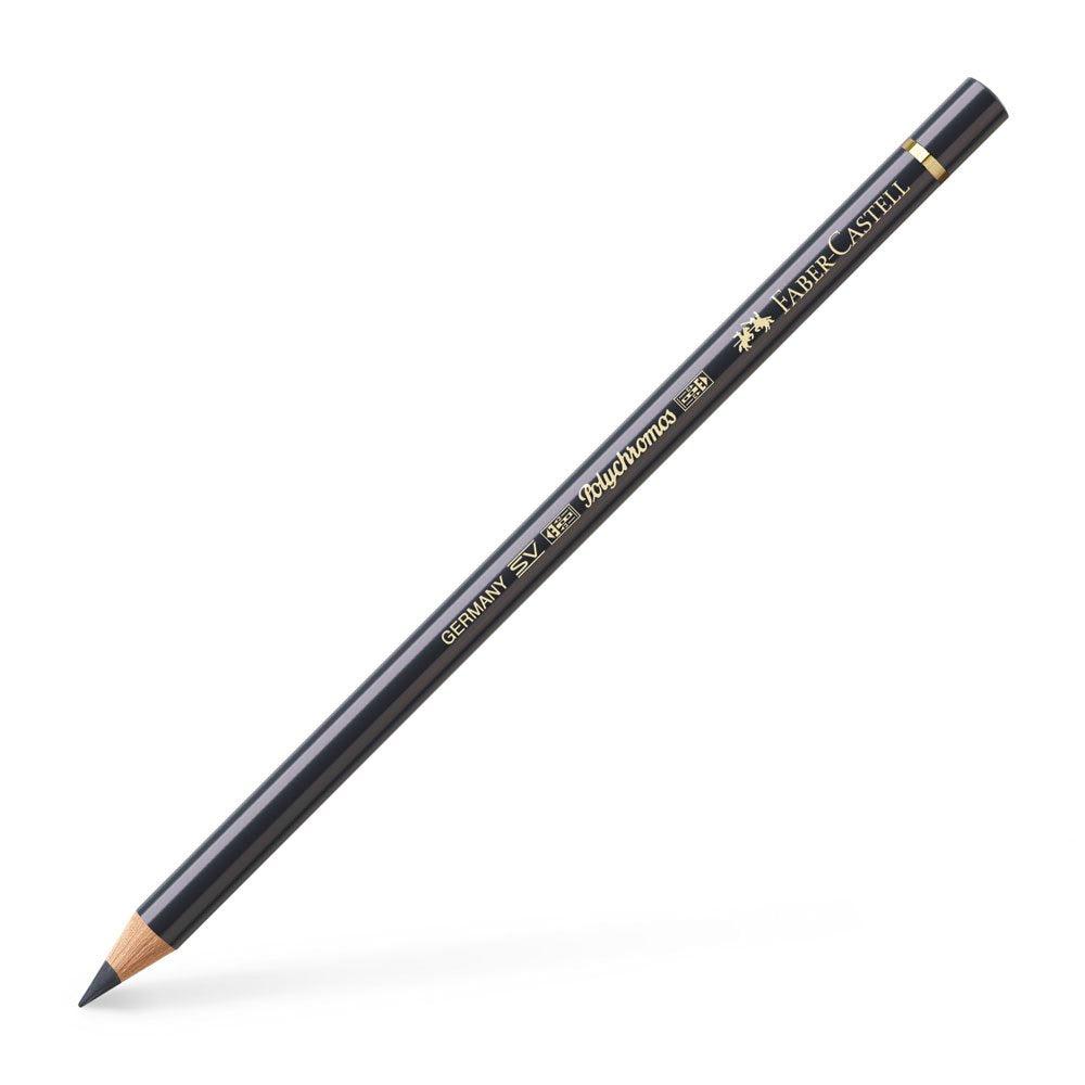 Faber-Castell Art & Graphic Polychromos Colour Pencil, (199), Black, for Art, Craft, Drawing, Sketching, Home, School, University, Colouring