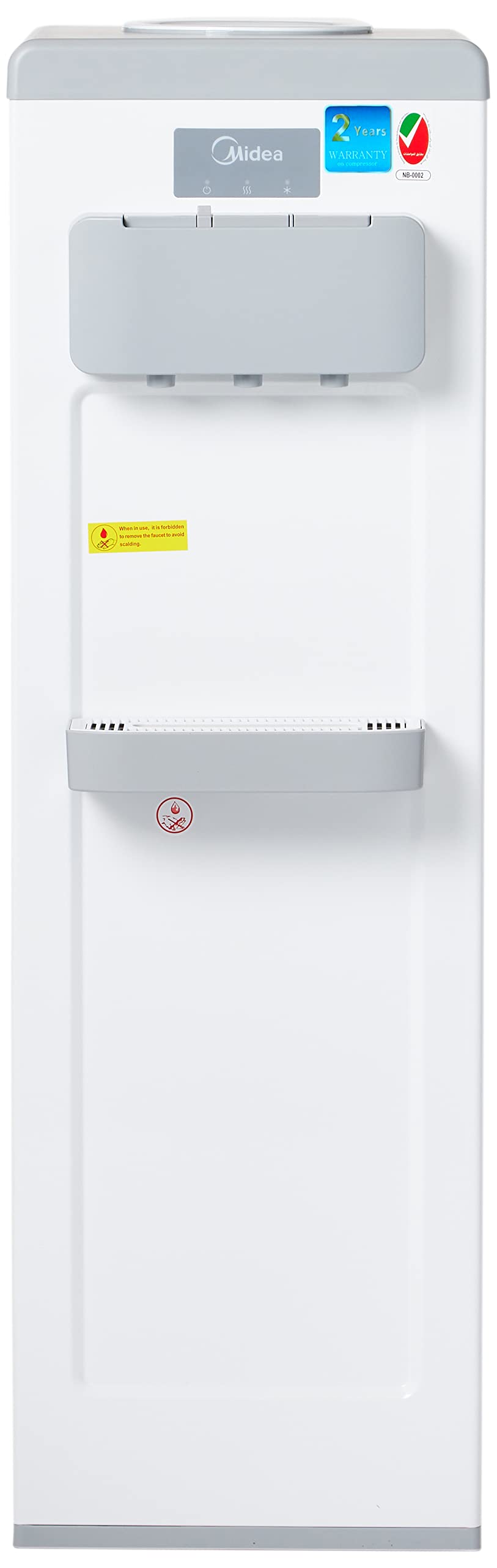 Midea Water Dispenser, Top Loading, 3-taps Equipped with Hot Cold And Ambient Temperature, Floor Standing, Child Safety Lock for Faucet, Best Home, Office & Pantry, White, YL1917S-AE