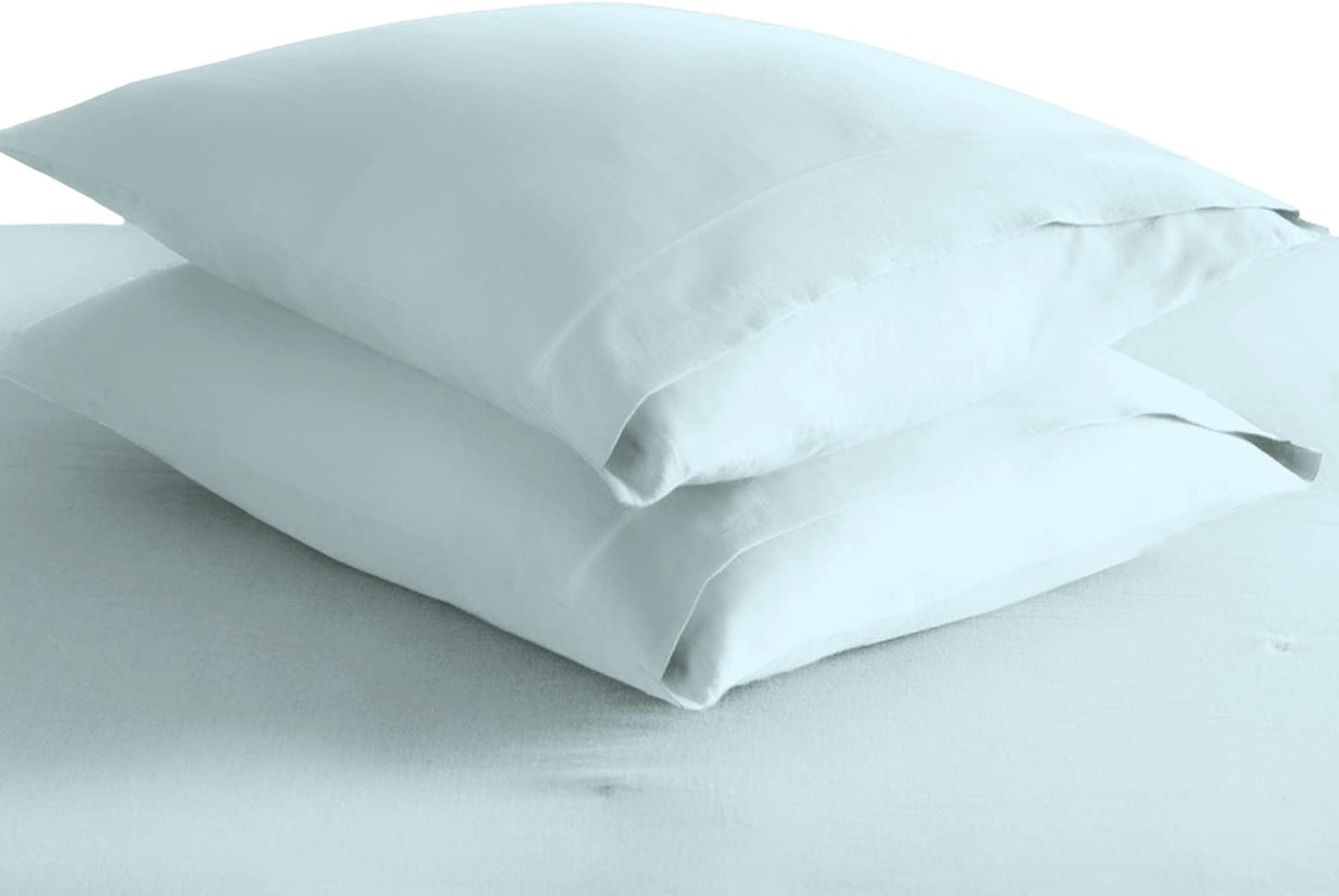 Pizuna Pure 100% Cotton Pillow Cases Queen Size Set of 2 Rio Red, Luxurious 400 Thread Count Long Staple Cotton Sateen with Envelope Closure (Combed Rio Red Cotton Pillow Cases Queen)