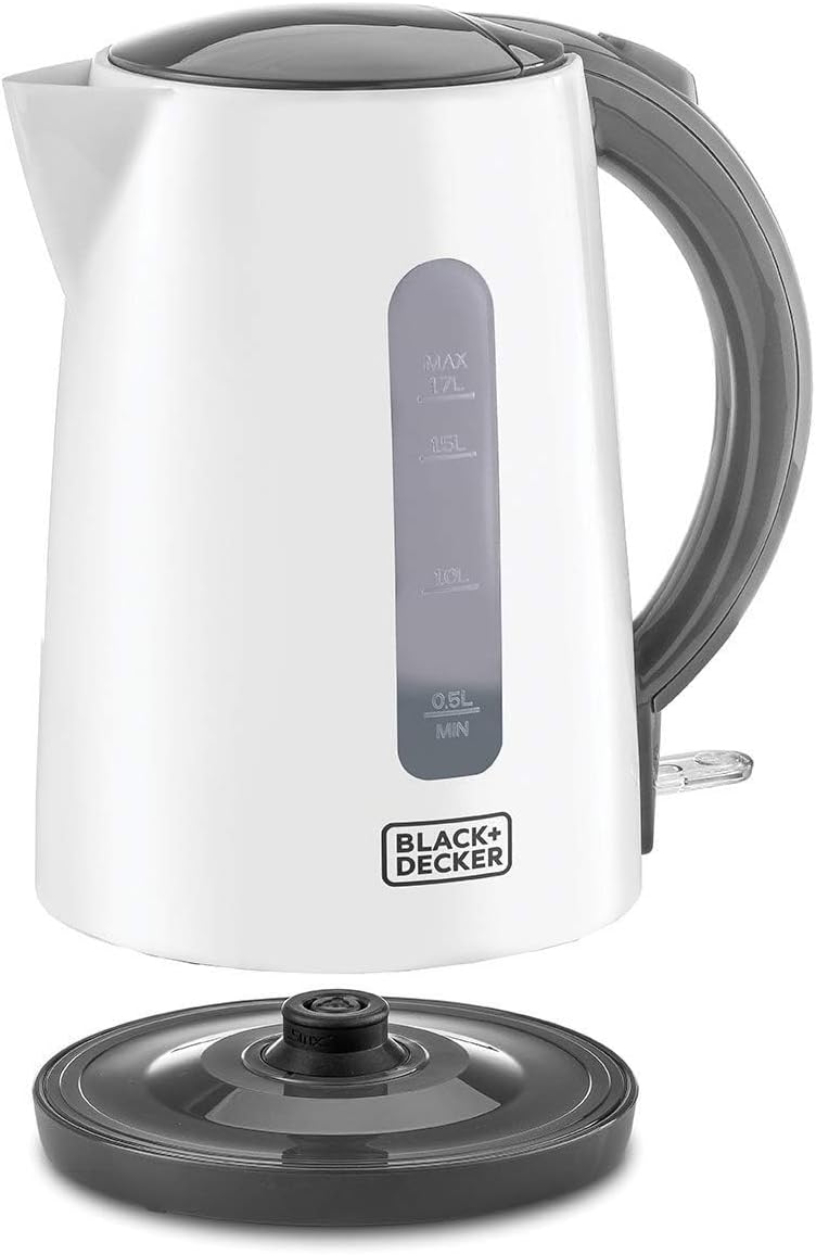 Black+Decker Concealed Coil Kettle, White, 1.7 Litres, Jc70-B5"Min 1 year manufacturer warranty"