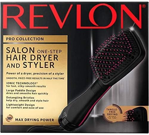 Revlon One-Step Hair Dryer and Styler | Detangle, Dry, and Smooth Hair, (Black)