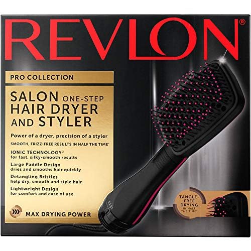Revlon One-Step Hair Dryer and Styler | Detangle, Dry, and Smooth Hair, (Black)