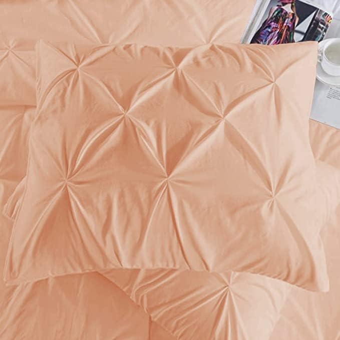 Premium Quality - King/California King Size (94" x 104") Inches, 3Pcs Pinch Pleated Comforter Set, 400GSM 100% Egyptian Cotton 800 Thread Count - Chocolate Solid